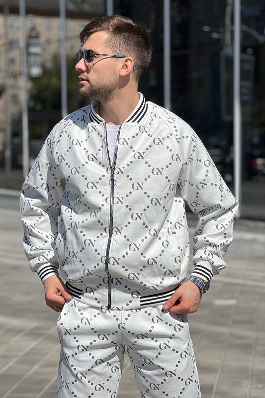 Premium White Men's Tracksuit