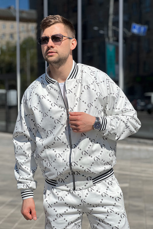 Premium White Men's Tracksuit