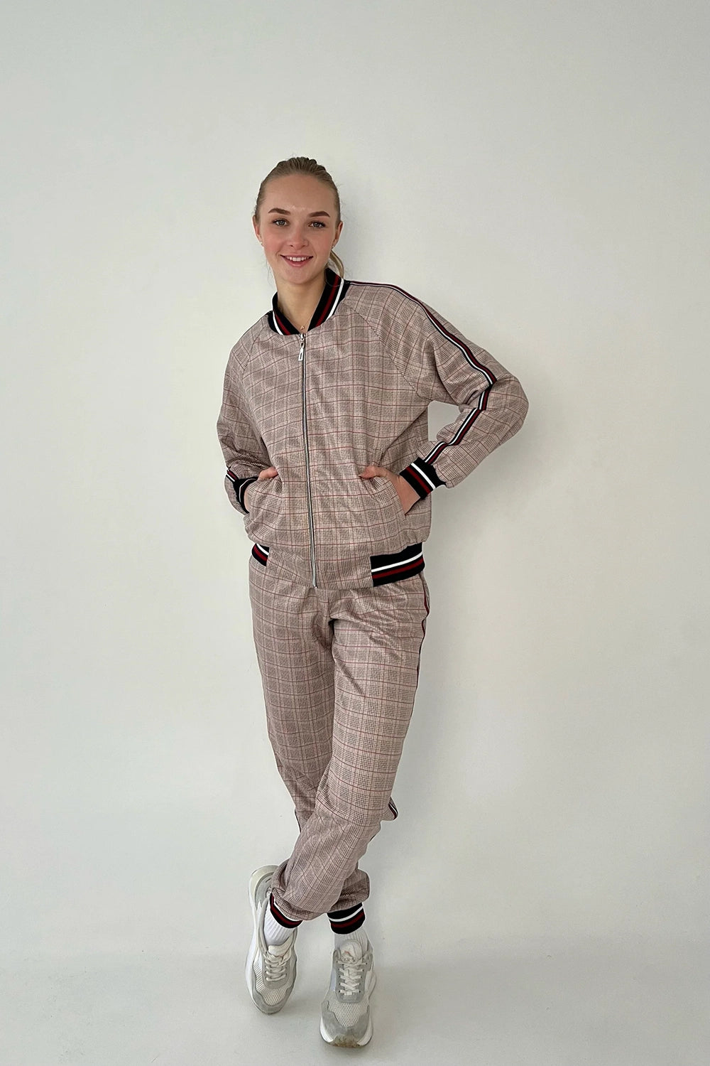 Women's Tracksuit Set in Beige