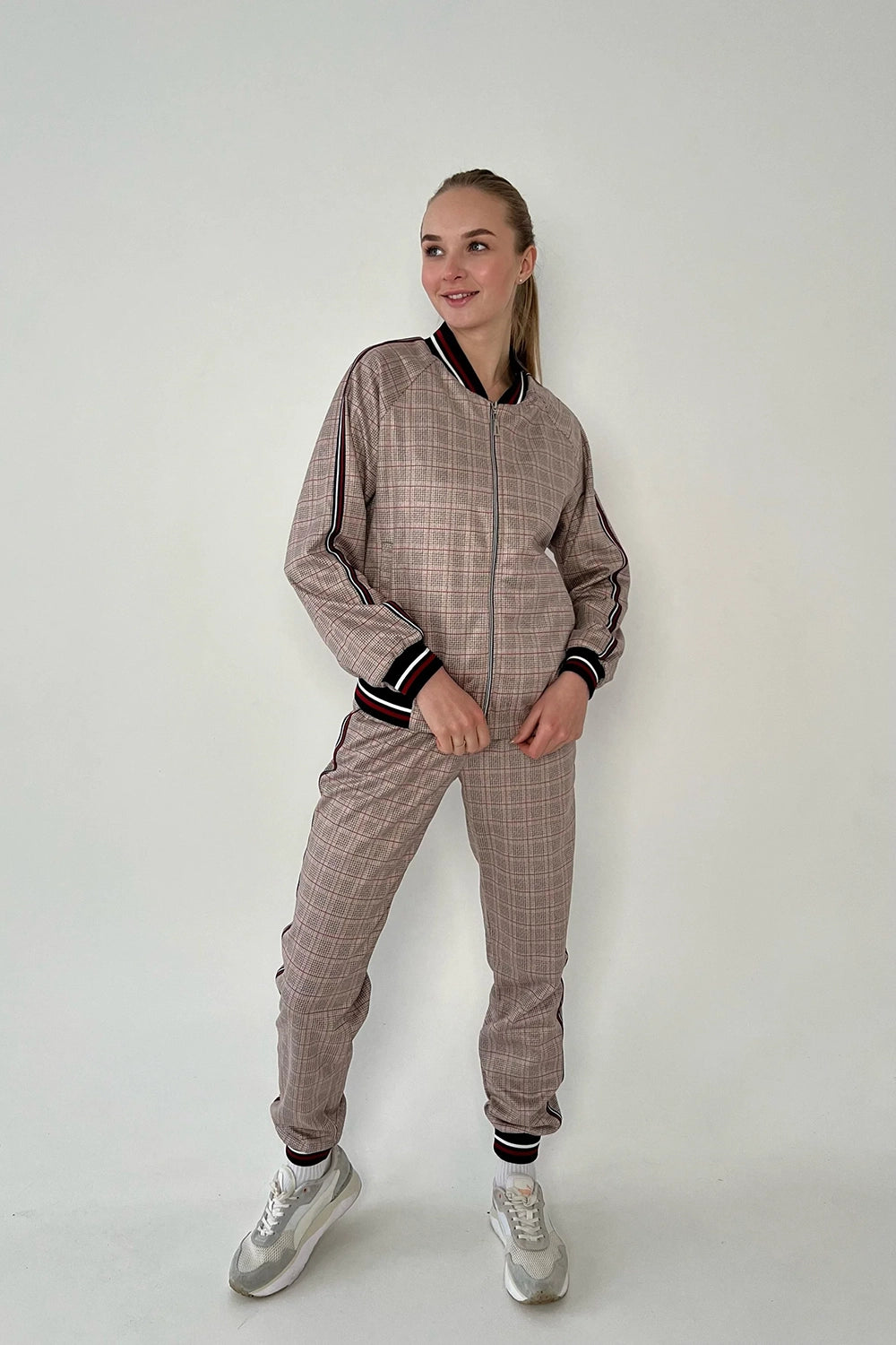 Women's Tracksuit Set in Beige