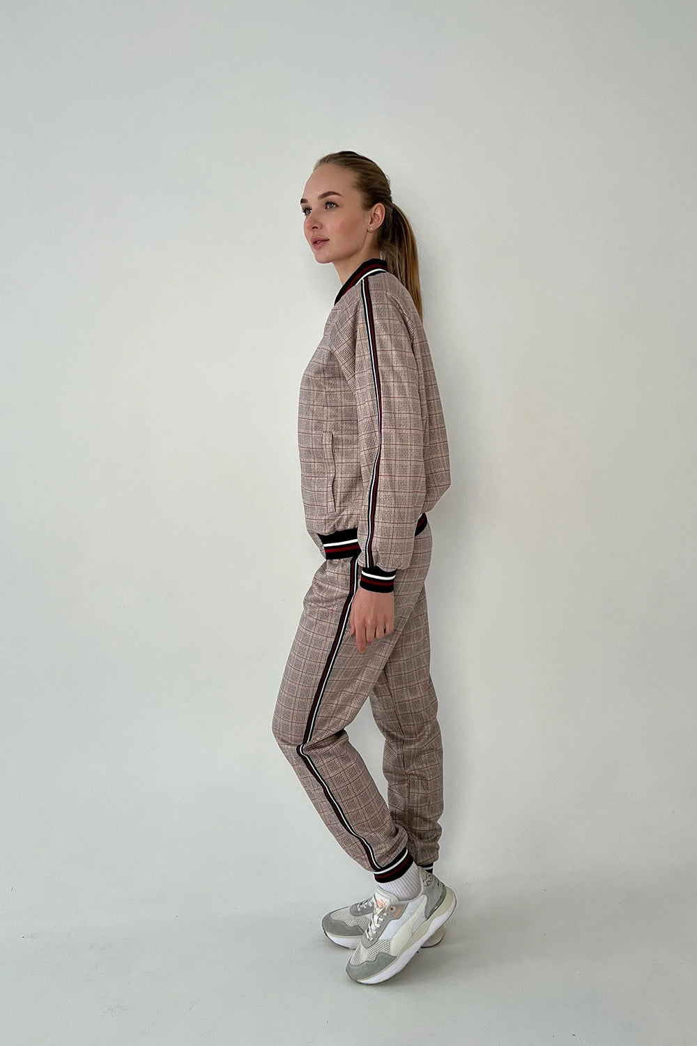 Women's Tracksuit Set in Beige