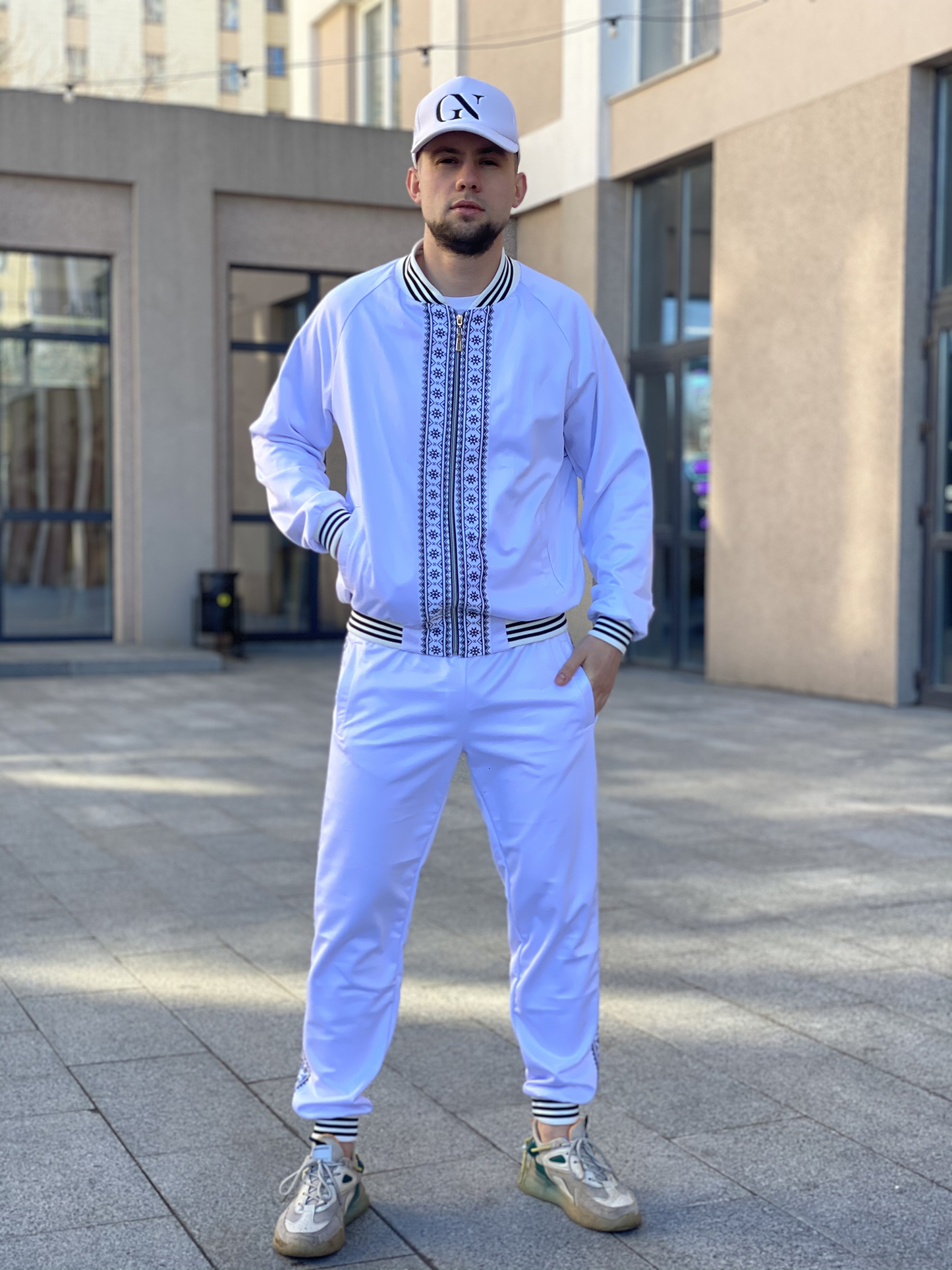 Men's sports suit with Ukrainian ornament