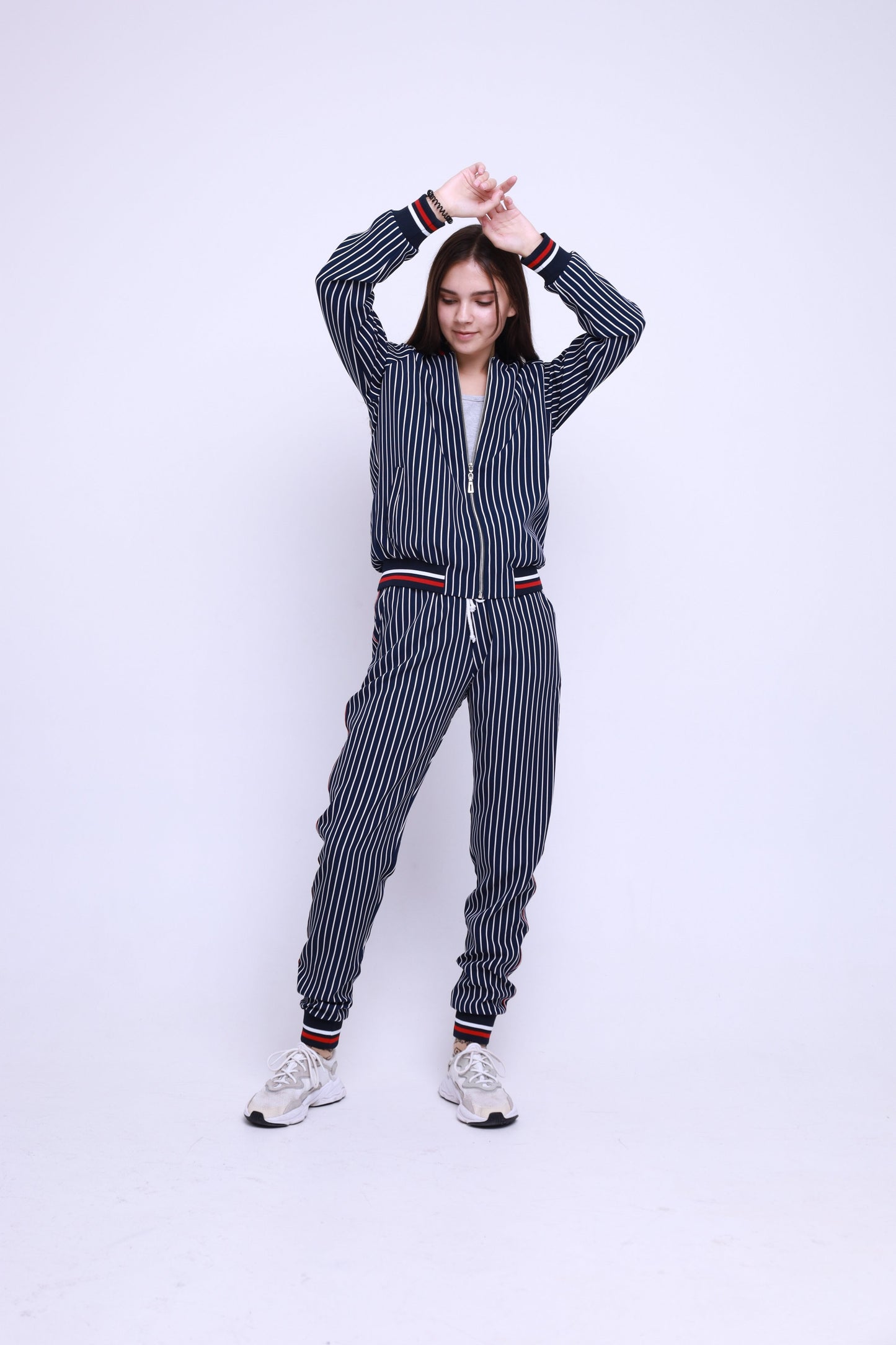 Women's Tracksuit Set Pinstripe