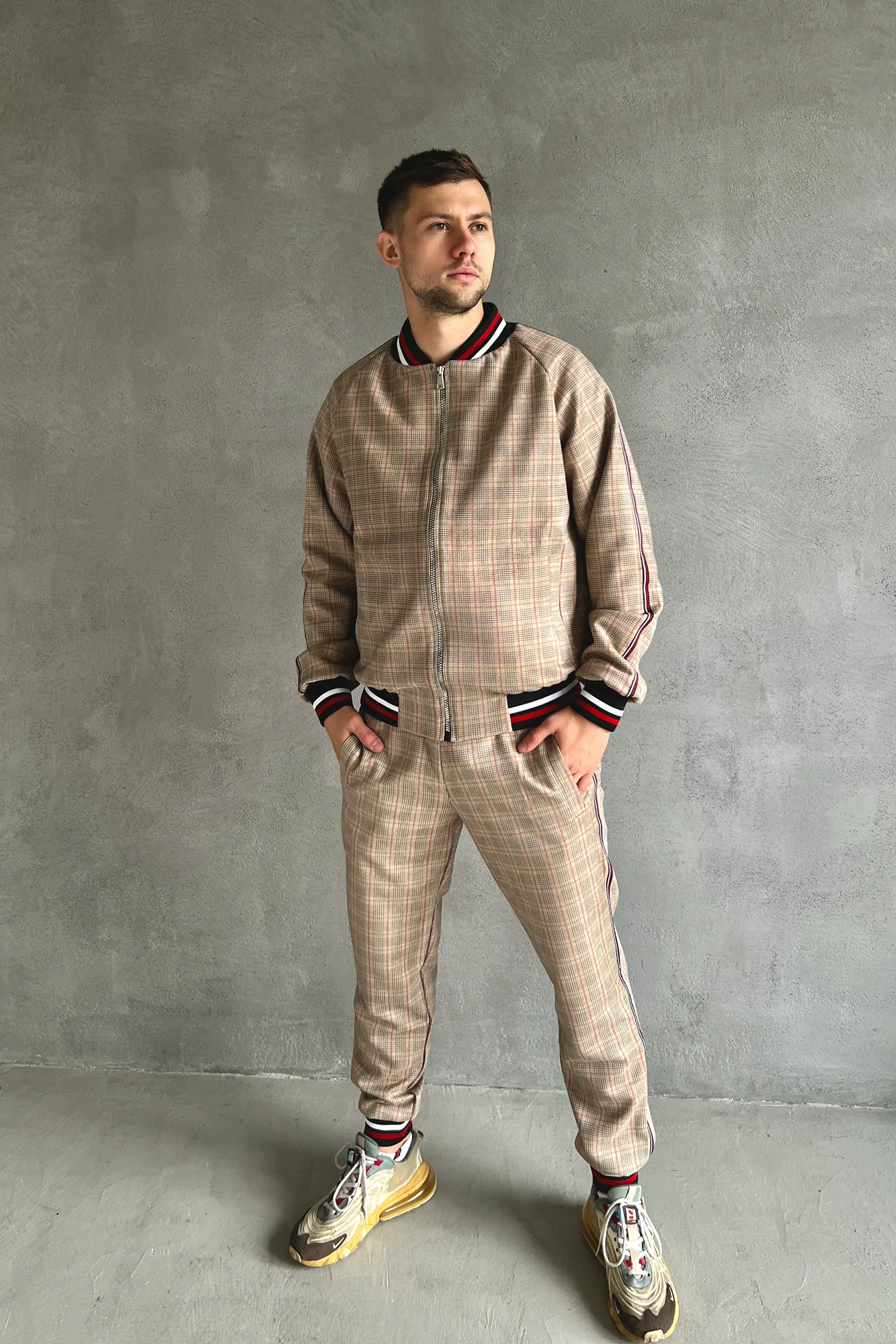The Gentlemen Plaid Tracksuit Men's