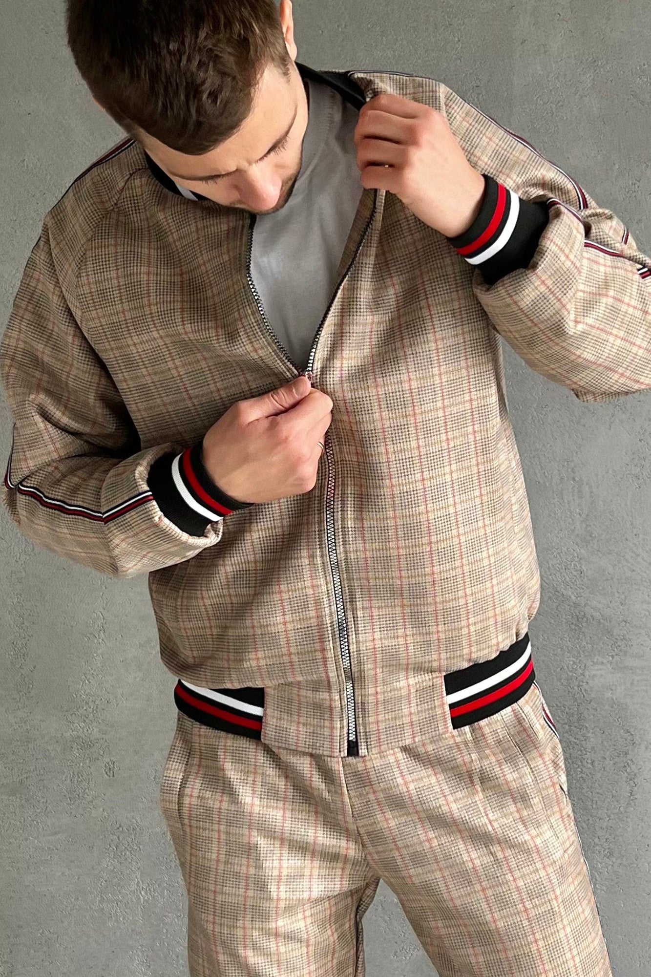 The Gentlemen Plaid Tracksuit Men's