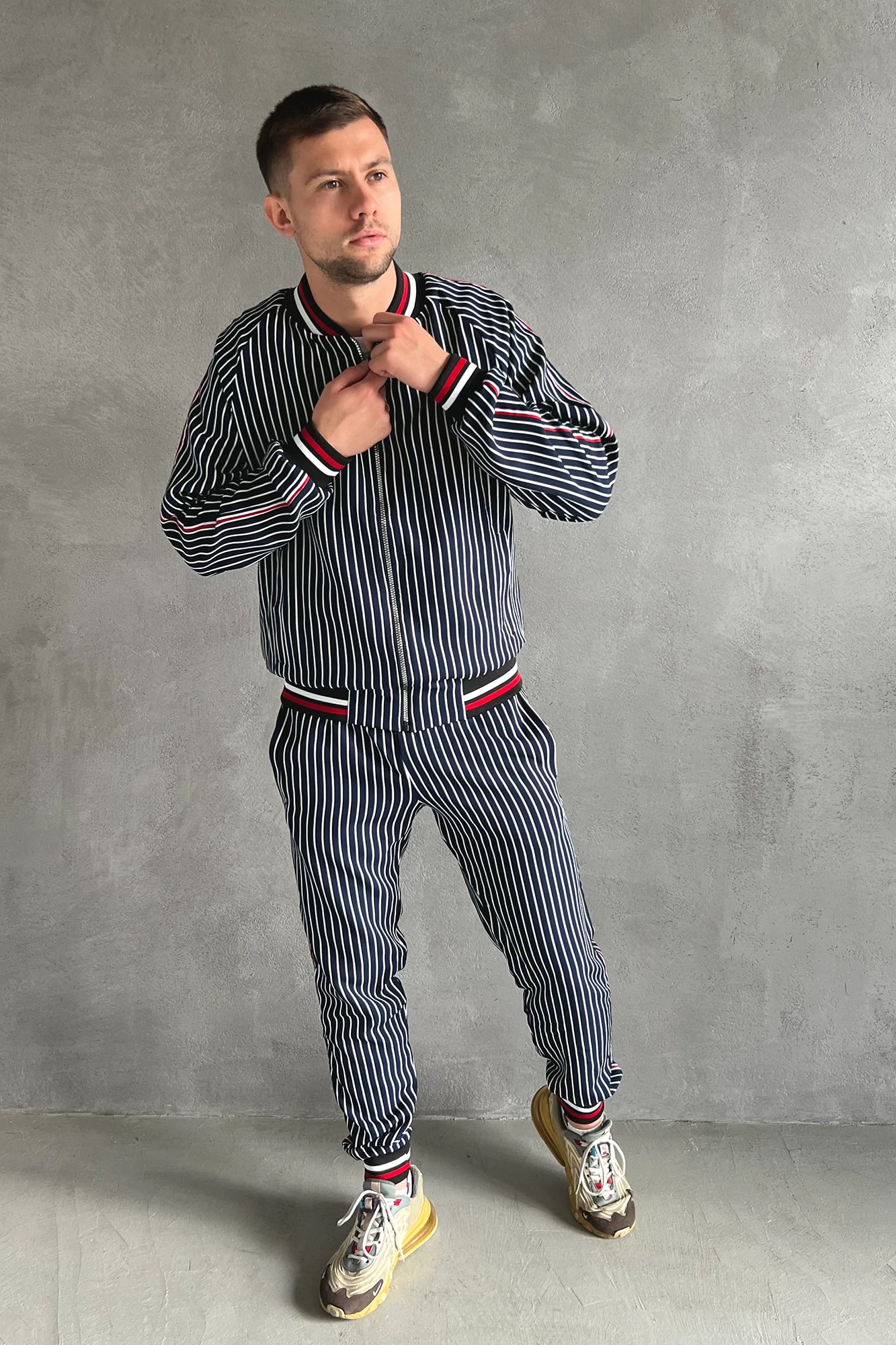 Plaid Tracksuit Men's Set Pinstripe - The Gentlemen Tracksuits