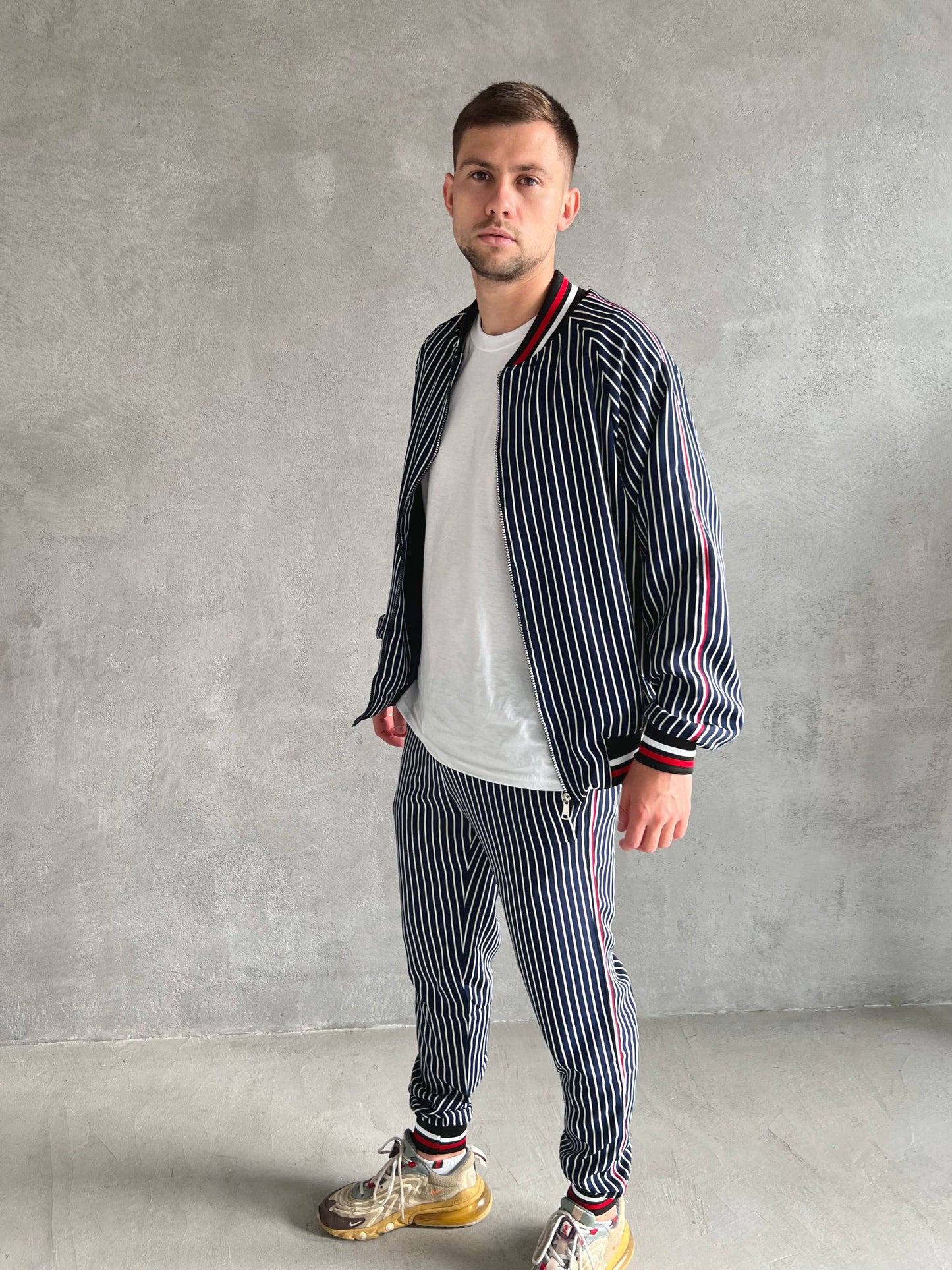 Plaid Tracksuit Men's Set Pinstripe - The Gentlemen Tracksuits