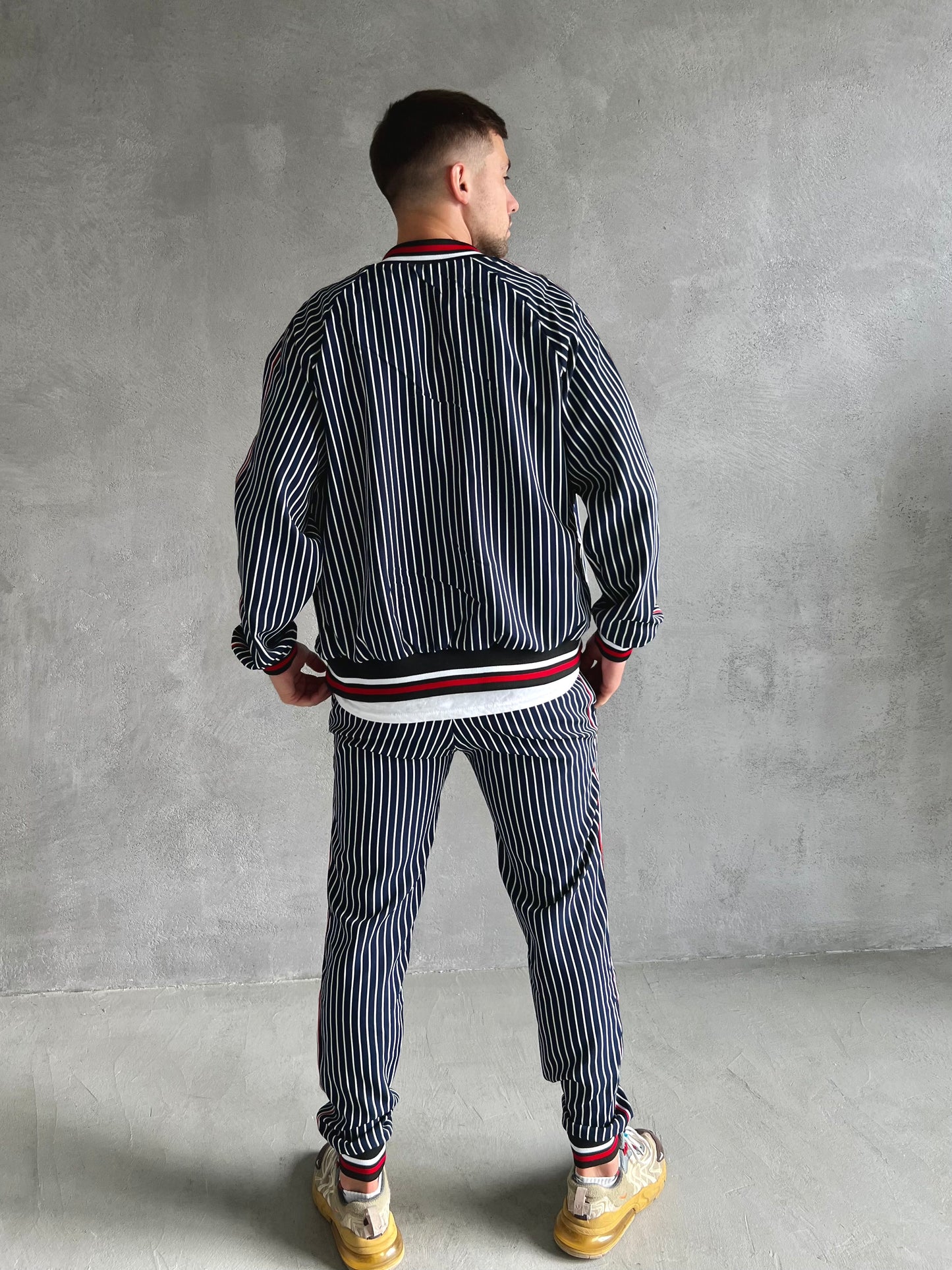 Plaid Tracksuit Men's Set Pinstripe - The Gentlemen Tracksuits