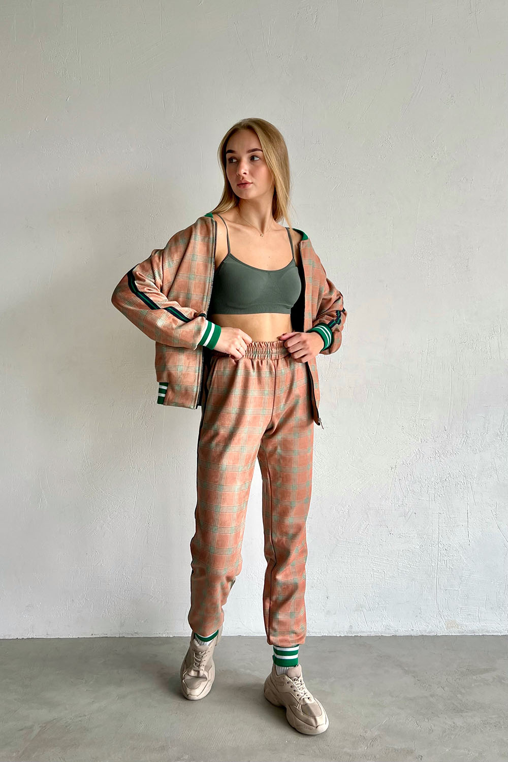 Women's Tracksuit Set in Beige