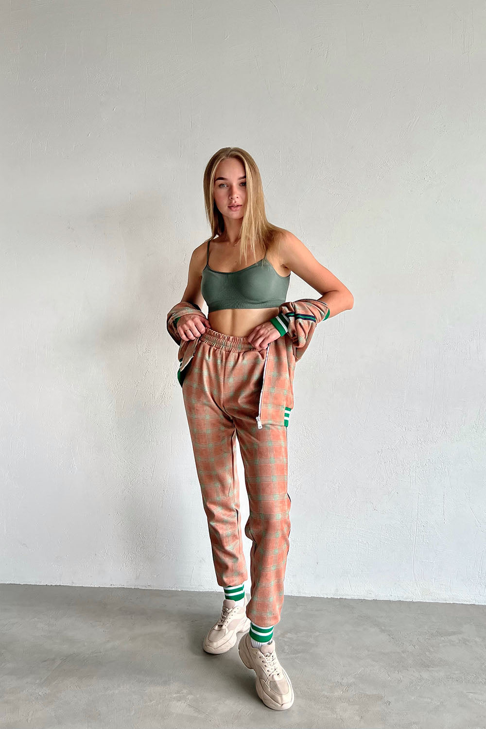 Women's Tracksuit Set in Beige