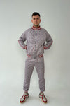 Grey Checkered Colin Farrell Coach Tracksuit