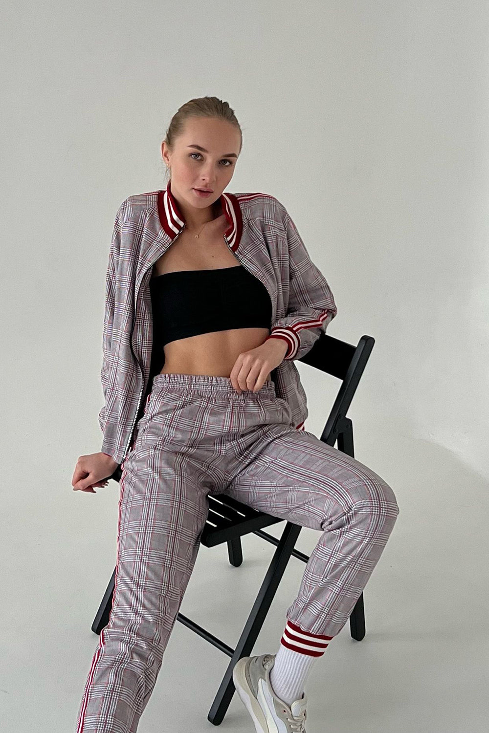 Women's Tracksuit Set in Grey
