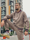 Brown Checkered Colin Farrell Coach Tracksuit