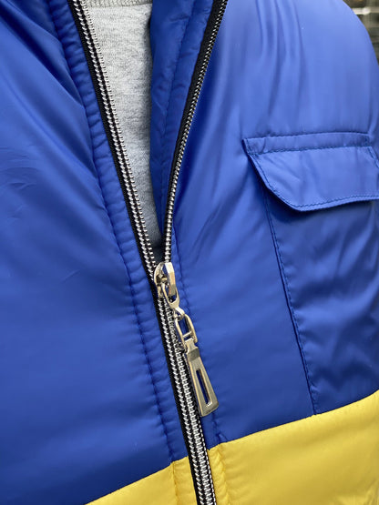 Vest demi-season, unisex, color Yellow-Blue