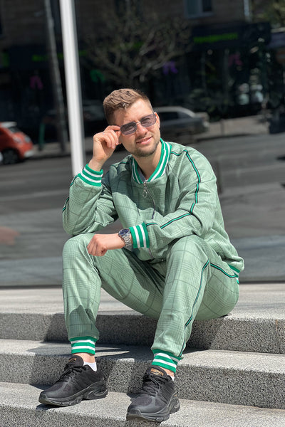 Green Tartan Tracksuit Men's