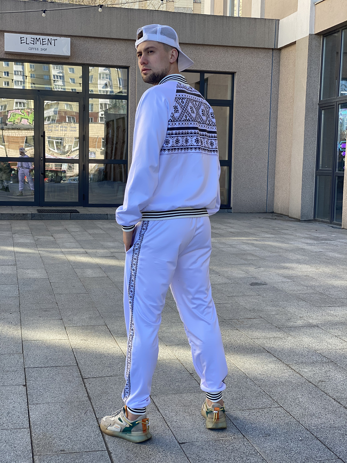 Men's sports suit with Ukrainian ornament