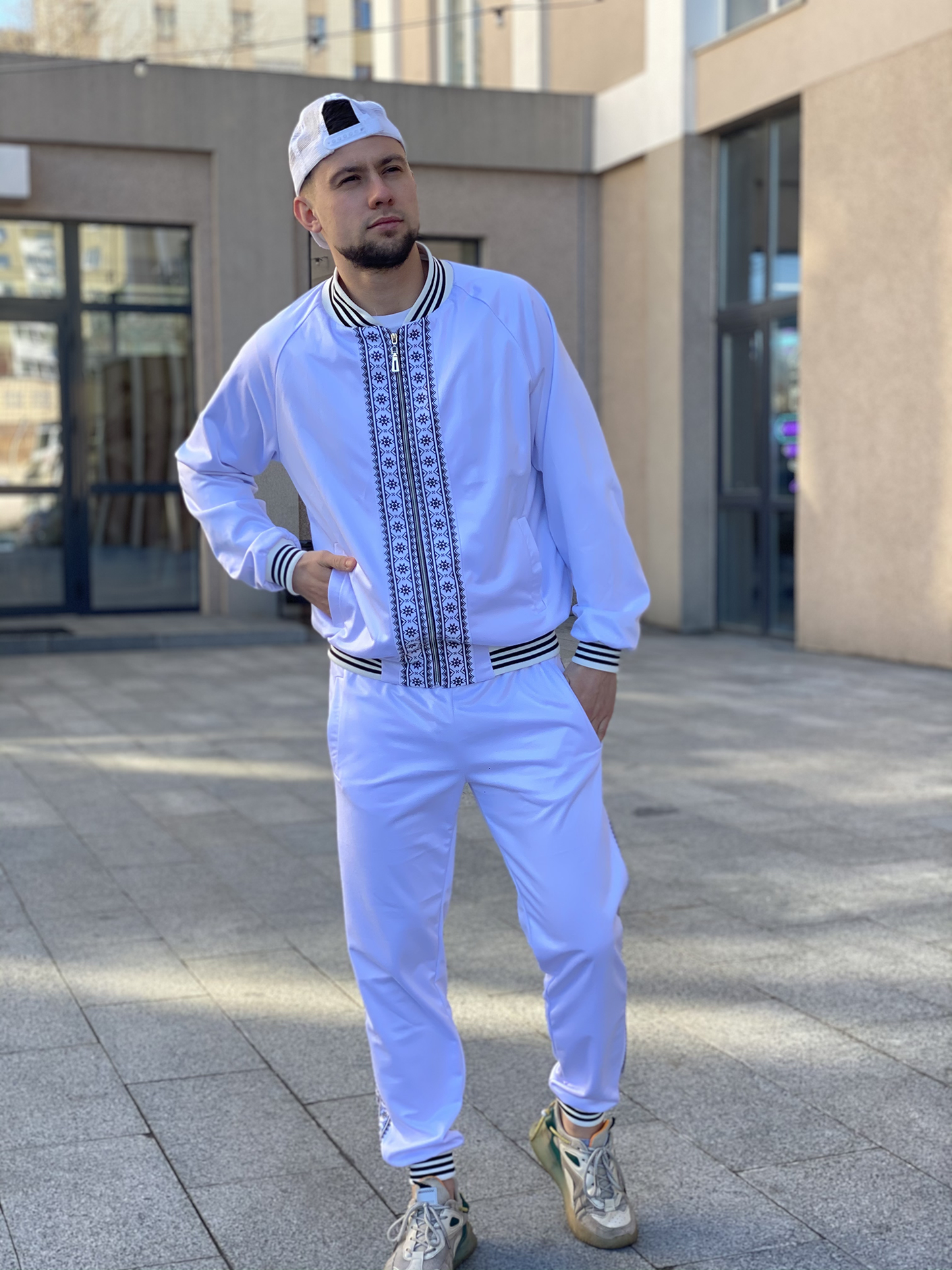 Men's sports suit with Ukrainian ornament