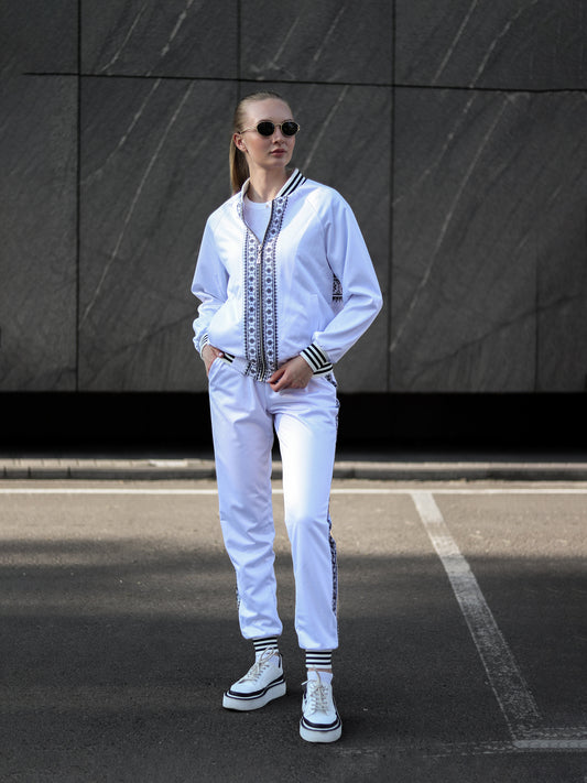 Girl's sports suit with Ukrainian ornament