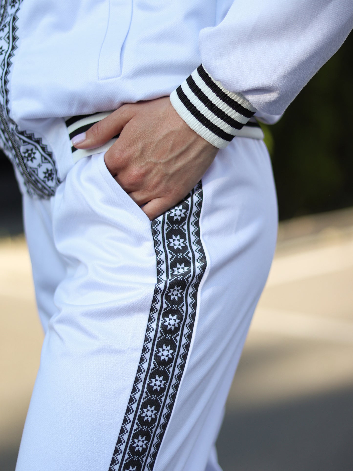 Girl's sports suit with Ukrainian ornament