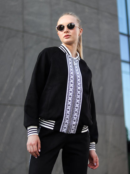 Girl's sports suit with Ukrainian ornament