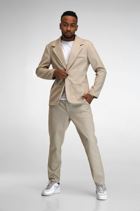 Casual Checked Suit