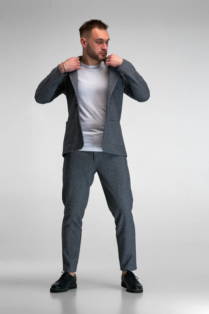 Casual Checked Suit