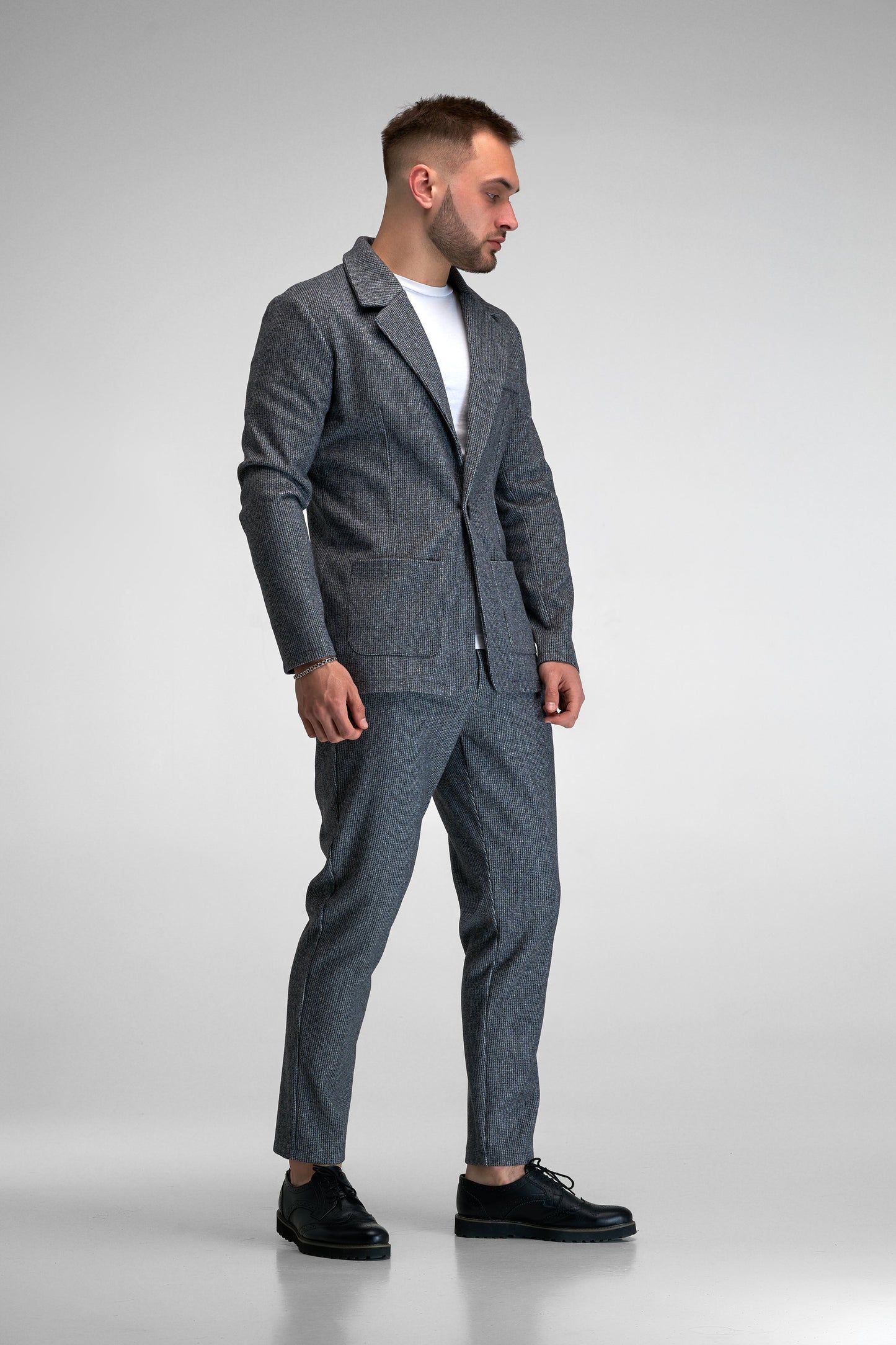 Casual Checked Suit