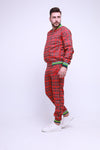 The Gentlemen Tracksuits Plaid Tracksuit Set in Red