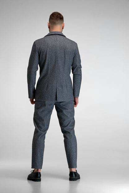 Casual Checked Suit