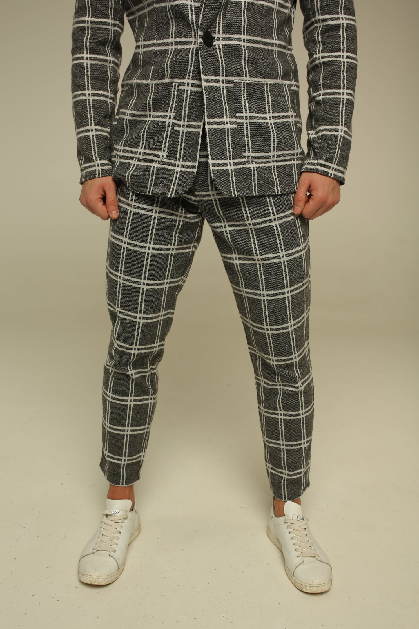 Casual Checked Suit