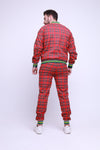 The Gentlemen Tracksuits Plaid Tracksuit Set in Red