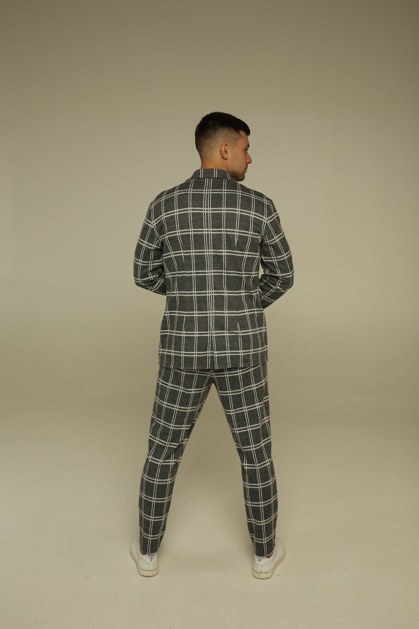 Casual Checked Suit