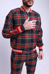 The Gentlemen Tracksuits Plaid Tracksuit Set in Red Blue