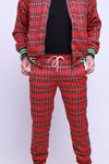 The Gentlemen Tracksuits Plaid Tracksuit Set in Red