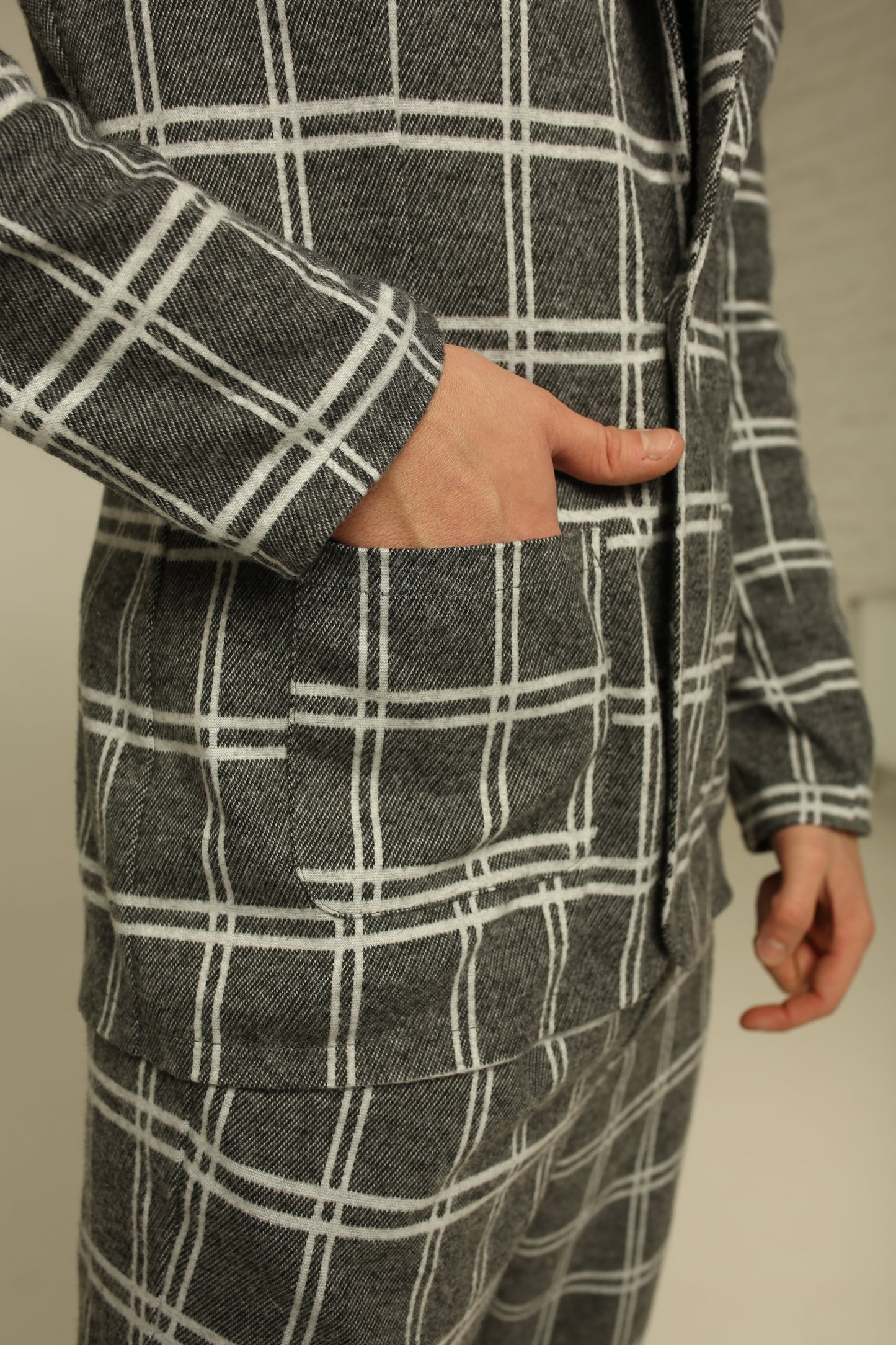 Casual Checked Suit