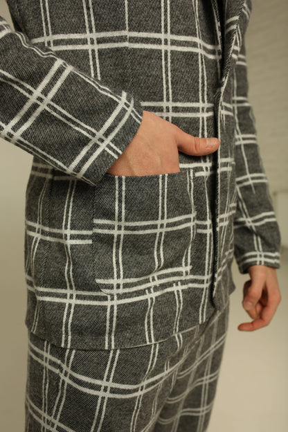 Casual Checked Suit