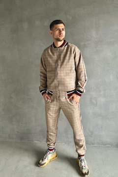 Mens discount beige sweatsuit