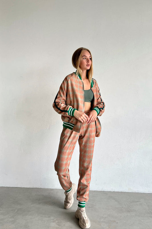 Women's Tracksuit Set in Beige
