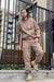 Brown Checkered Colin Farrell Coach Tracksuit