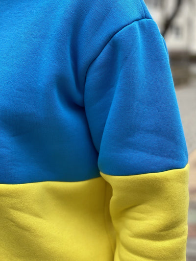 Men's Blue-Yellow Tracksuit Fleece