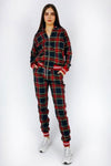 Women's Tracksuit Set in Red Blue